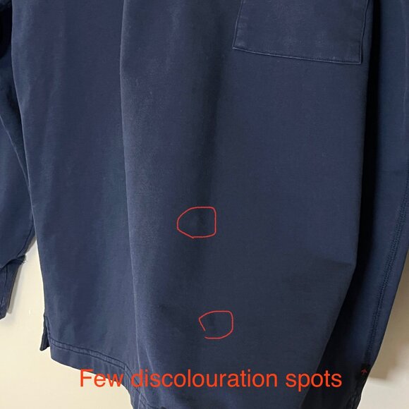 Relwen 1/4 Zip Snap Button Sweatshirt Pullover - Men's Size M - Blue - Picture 3 of 11